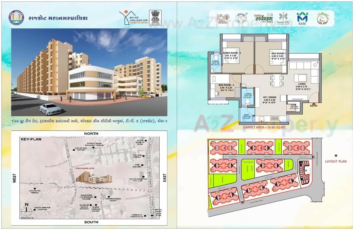 Layout of real estate project West Zone Package  Fp 48a located at Mavdi, Rajkot, Gujarat