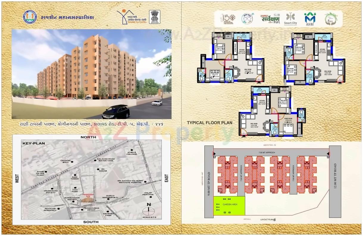 Layout of real estate project West Zone Package  Fp 41a located at Mavdi, Rajkot, Gujarat