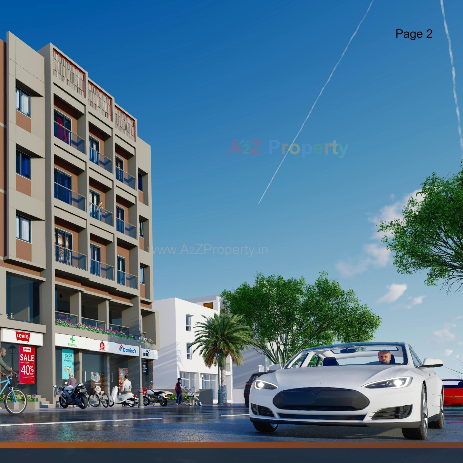 3D Elevation of real estate project Copper Plaza located at Himatnagar, Sabar Kantha, Gujarat