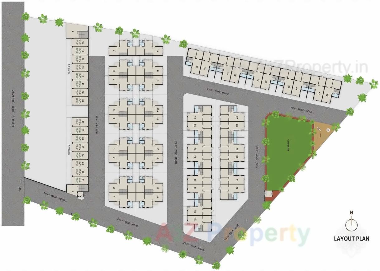 Layout of real estate project Sharda Residency located at Sabar kantha, Sabar Kantha, Gujarat