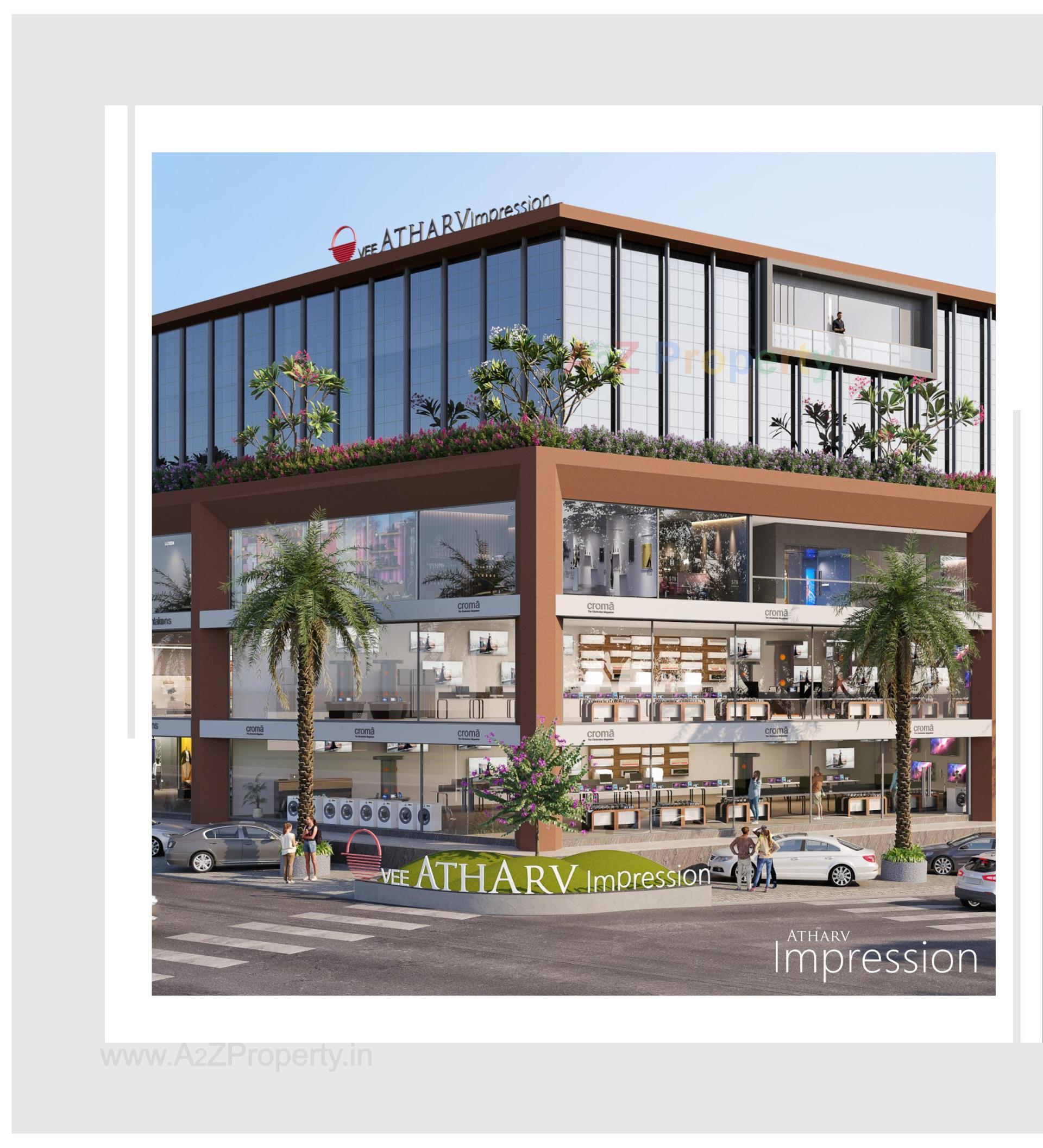 3D Elevation of real estate project Vee Atharv Impression located at Motipura, Sabar Kantha, Gujarat