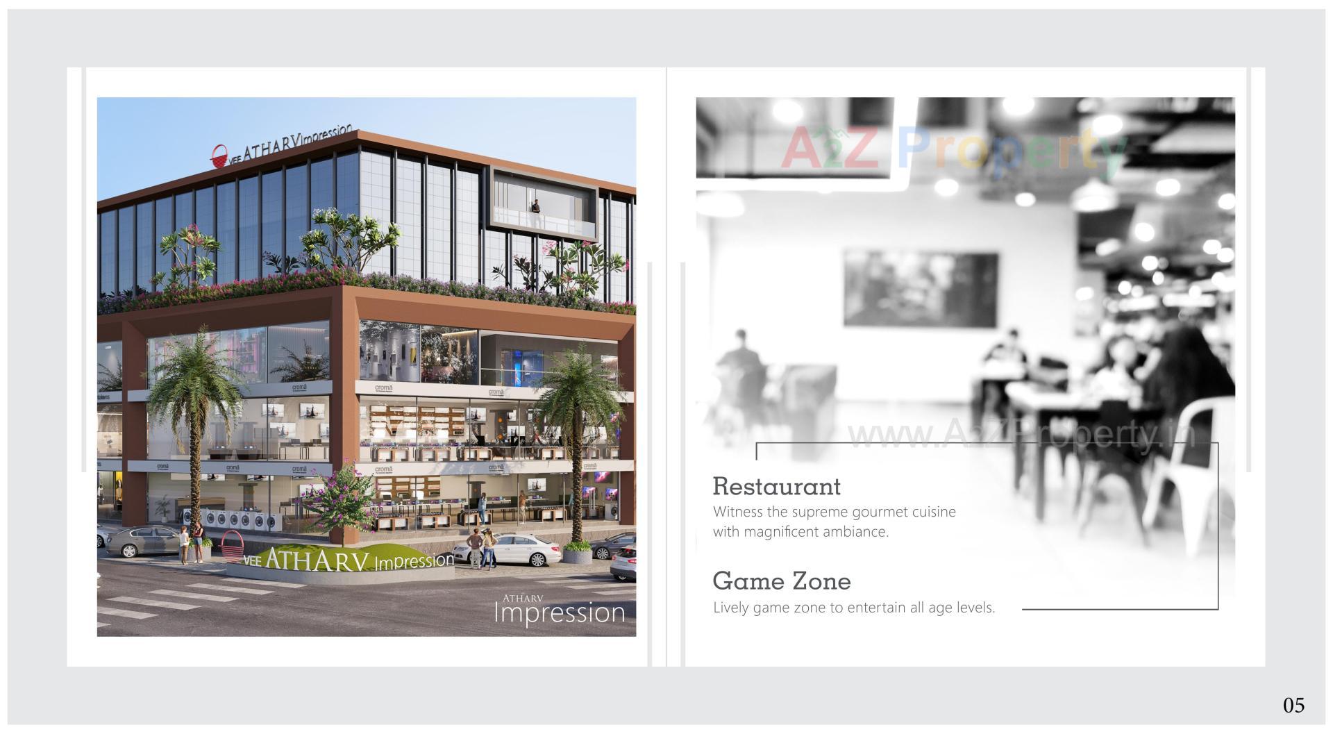 3D Elevation of real estate project Vee Atharv Impression located at Motipura, Sabar Kantha, Gujarat