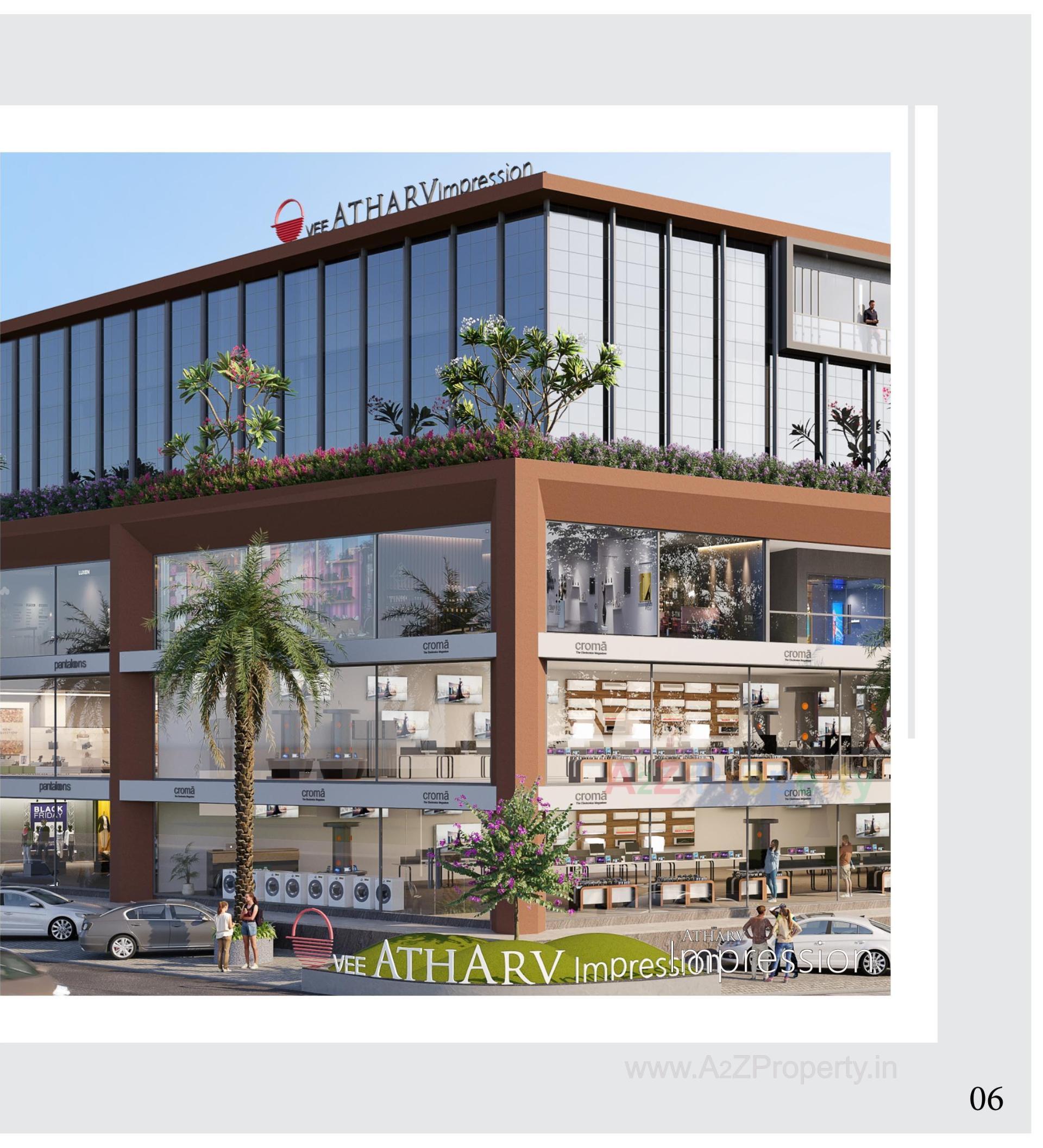 3D Elevation of real estate project Vee Atharv Impression located at Motipura, Sabar Kantha, Gujarat