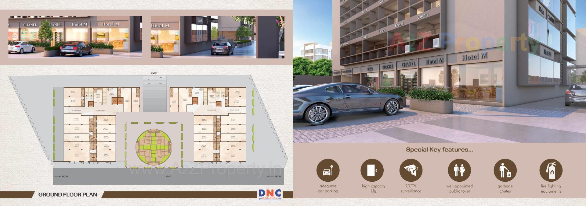 Layout of real estate project Dnc Complex located at Motipura, SabarÂ Kantha, Gujarat