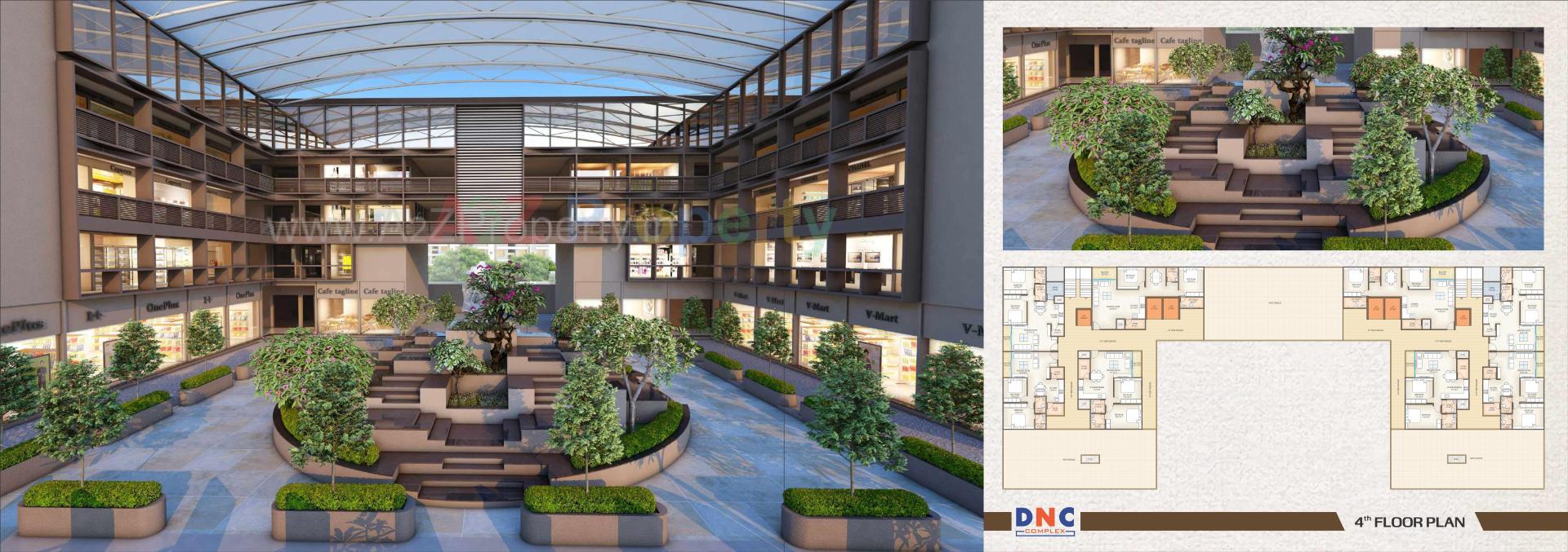 3D Elevation of real estate project Dnc Complex located at Motipura, SabarÂ Kantha, Gujarat