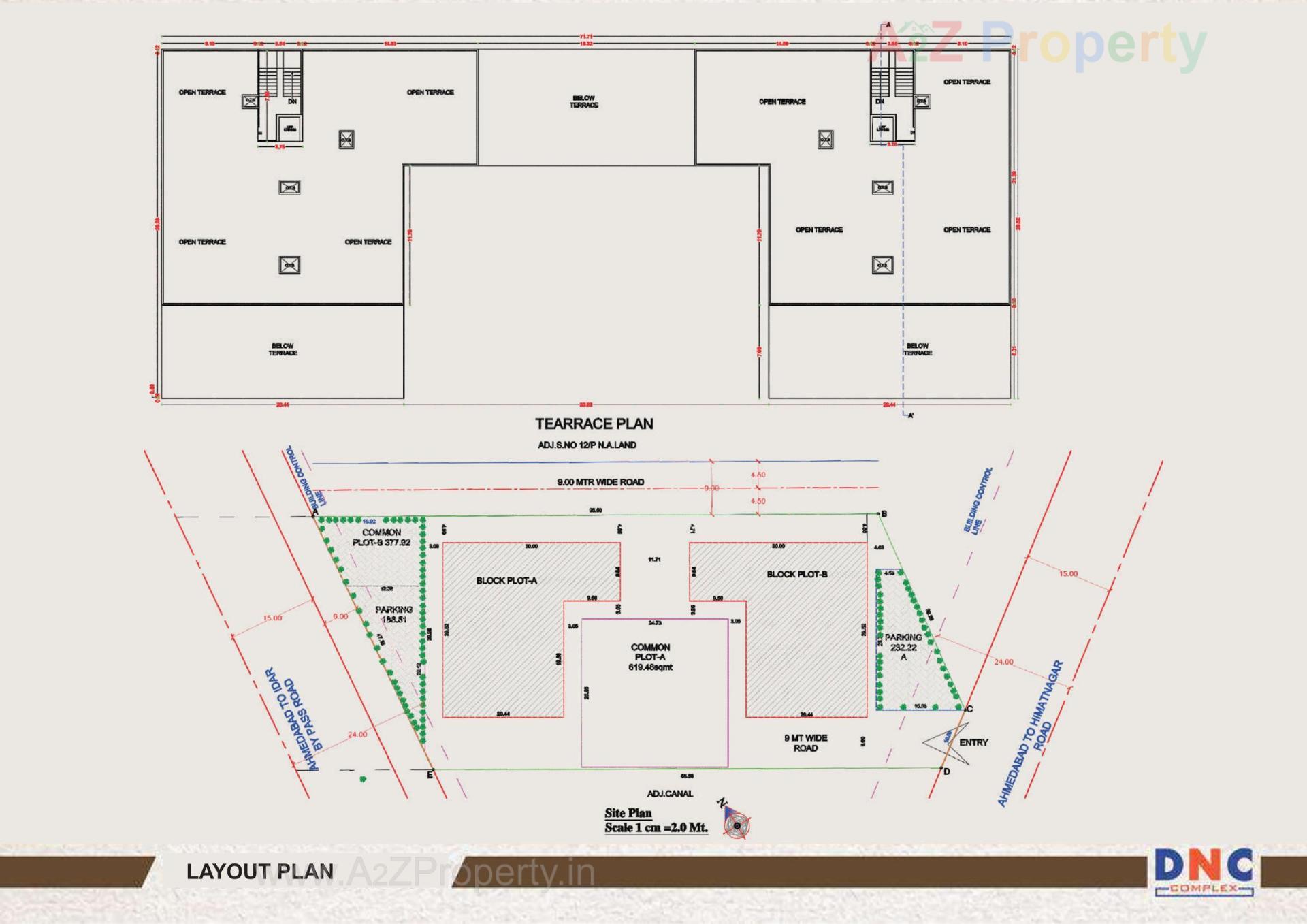 Layout of real estate project Dnc Complex located at Motipura, SabarÂ Kantha, Gujarat