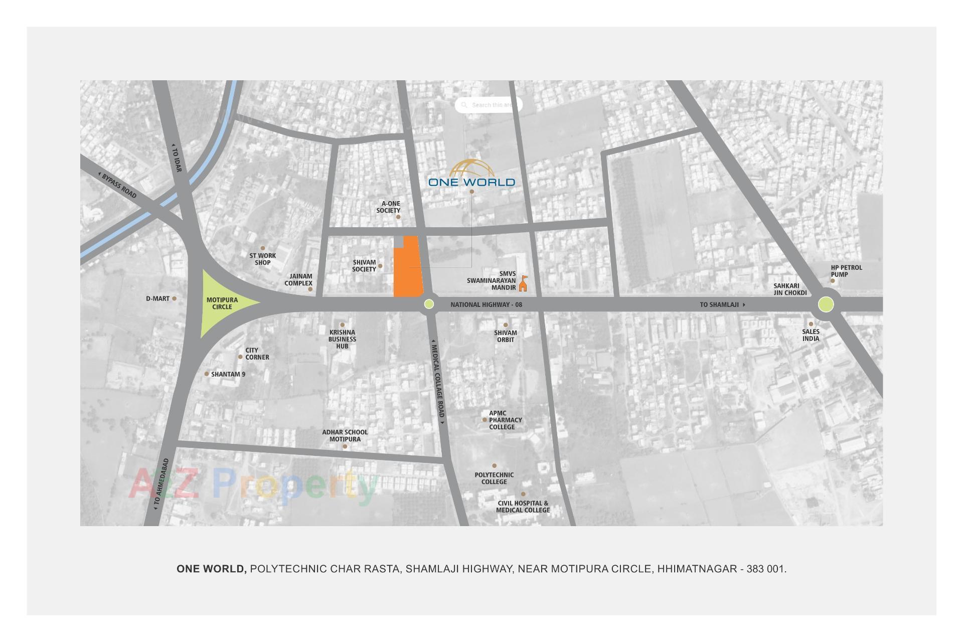  of real estate project One World located at Himmatnagar--motipura, SabarÂ Kantha, Gujarat
