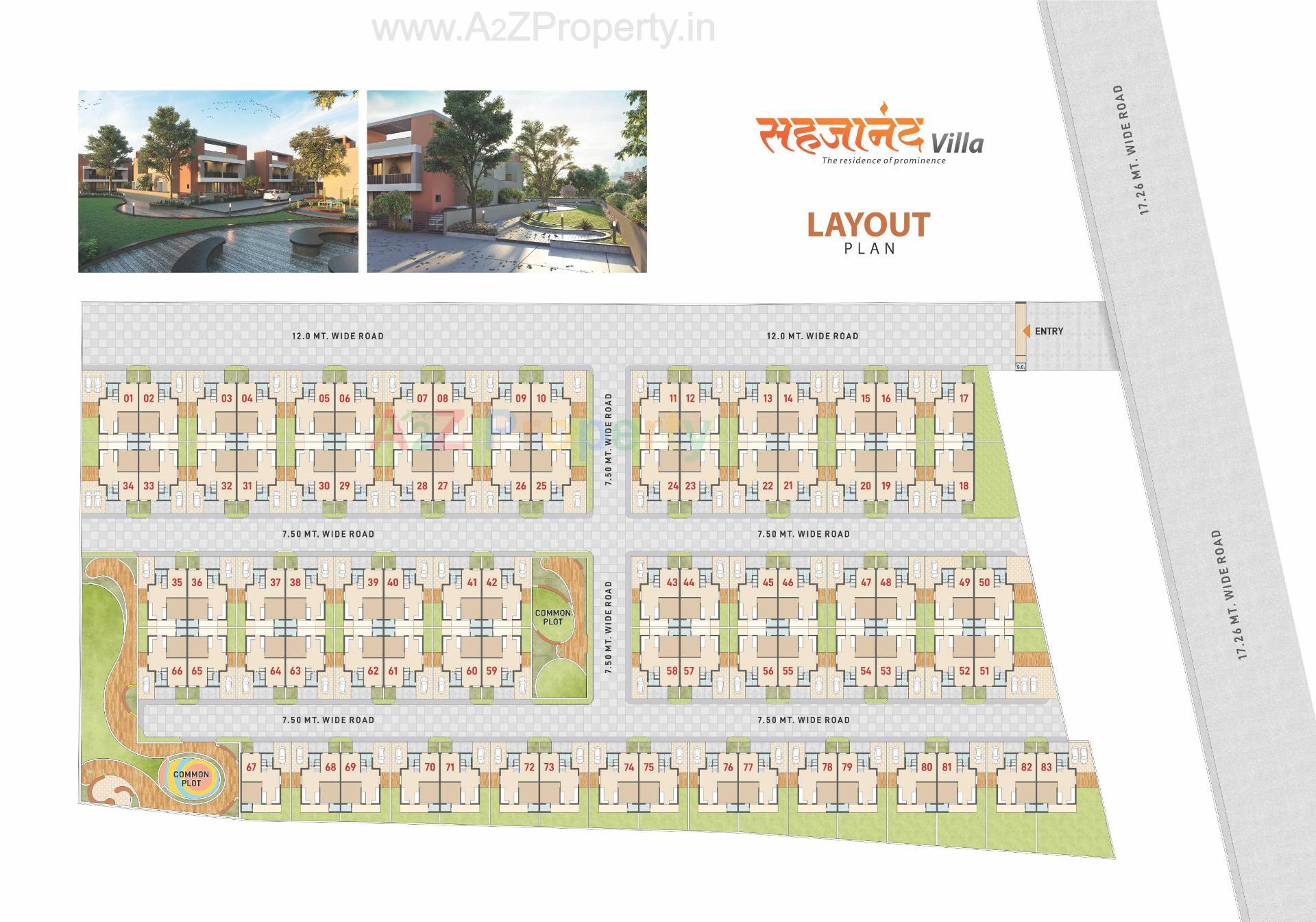Layout of real estate project Sahjanand Villa located at Talod, SabarÂ Kantha, Gujarat