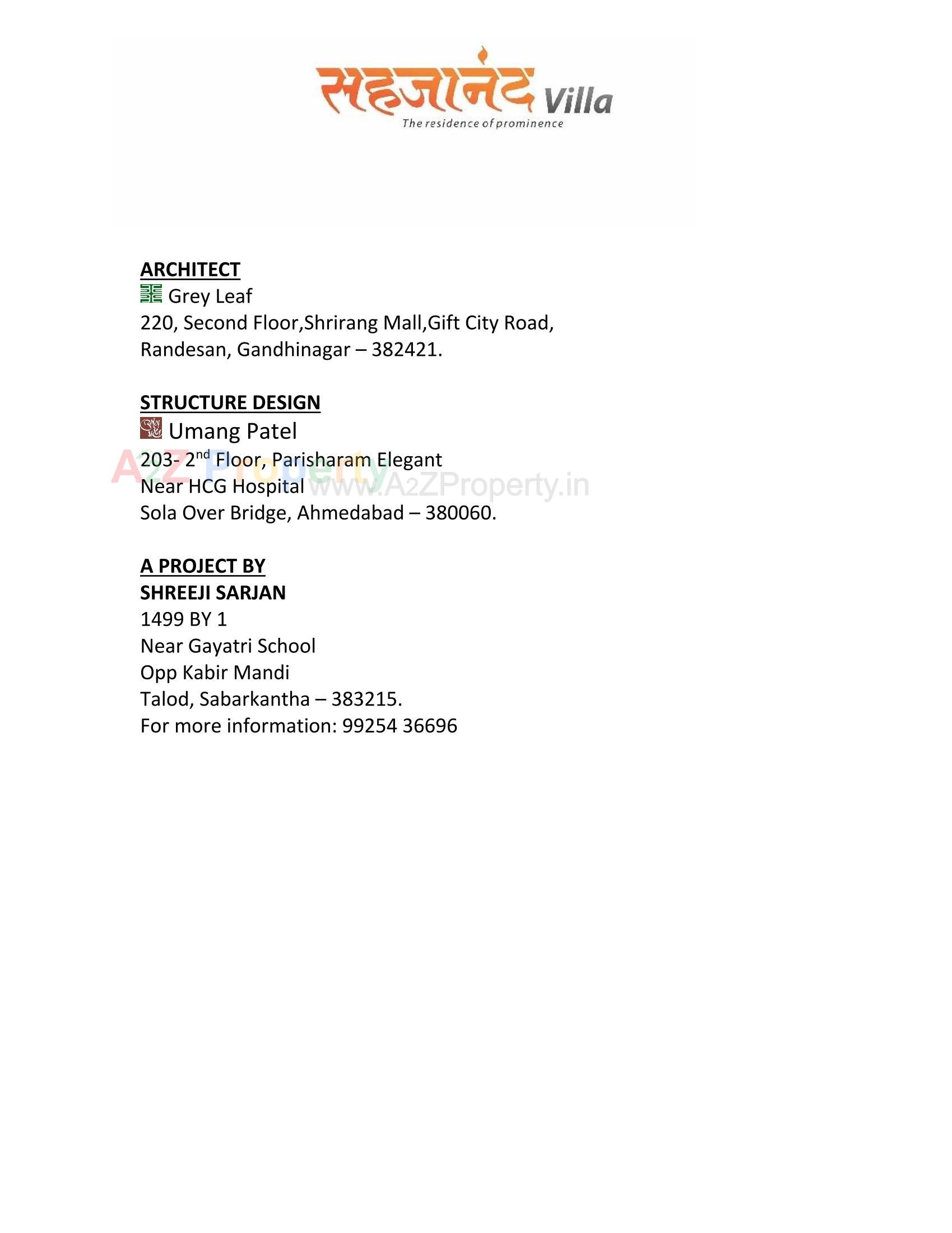  of real estate project Sahjanand Villa located at Talod, SabarÂ Kantha, Gujarat