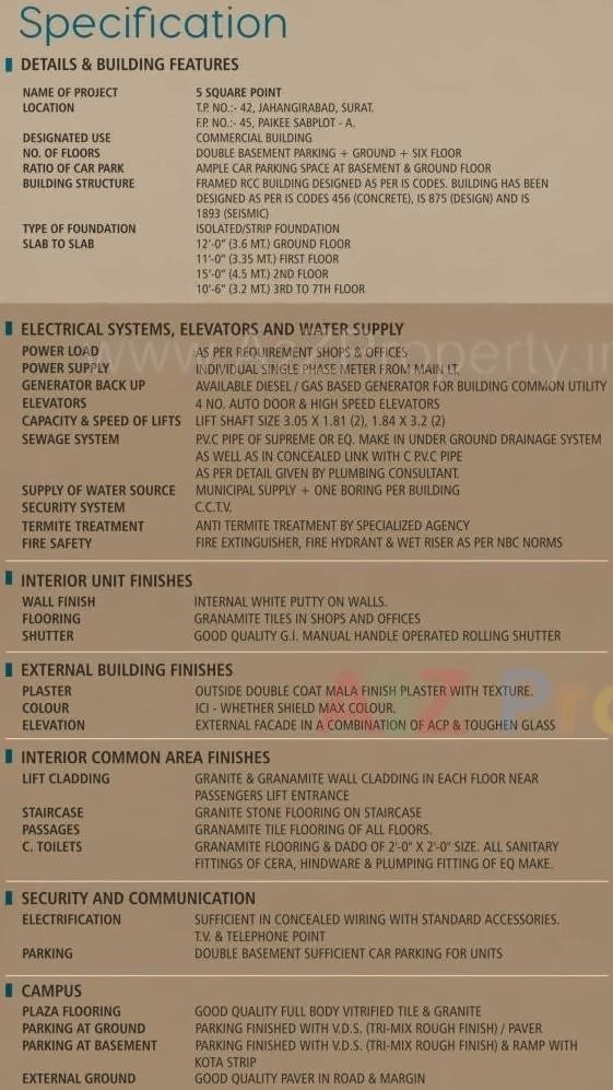 Project Specifications