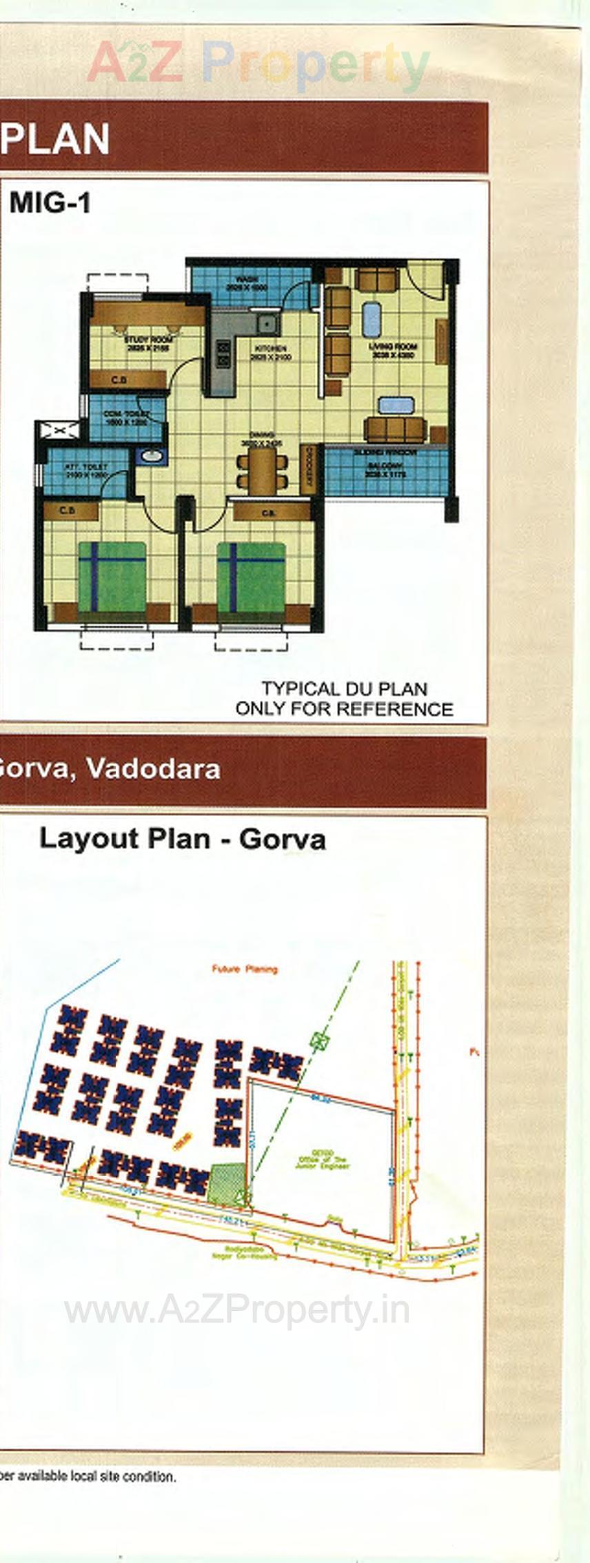 Layout of real estate project 59 Lig (residential)    (mix Type) Of Gujarat Housing Board At Pandesara located at Pandesara, Surat, Gujarat