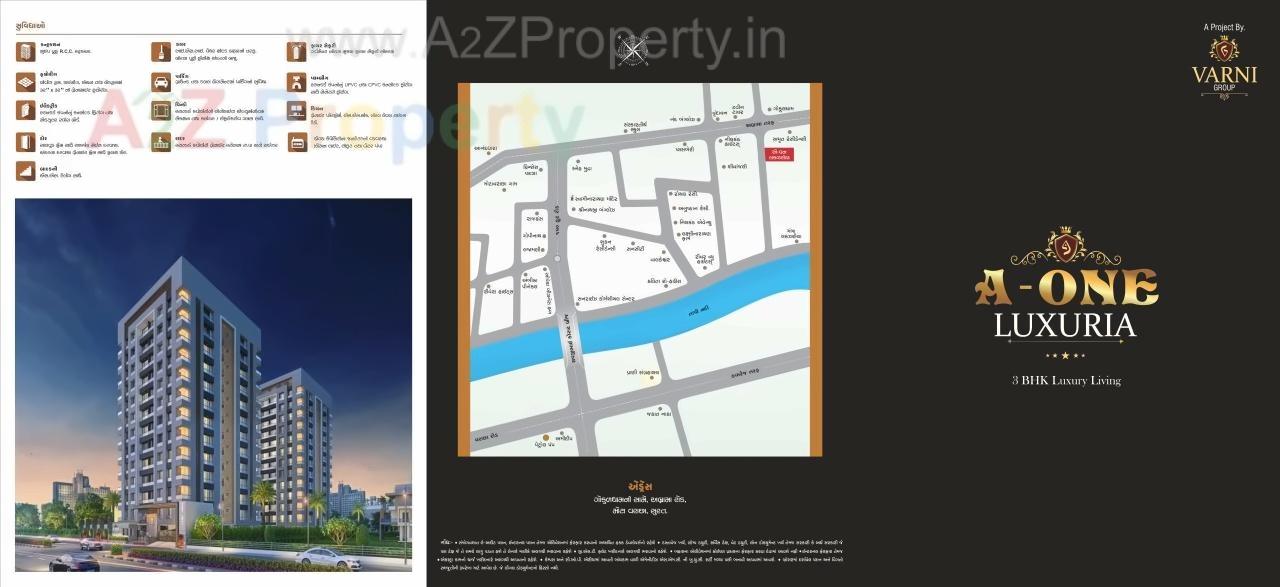  of real estate project A One Luxuria located at Varachha, Surat, Gujarat