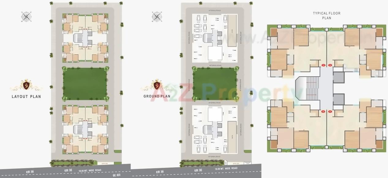 Layout of real estate project A One Luxuria located at Varachha, Surat, Gujarat