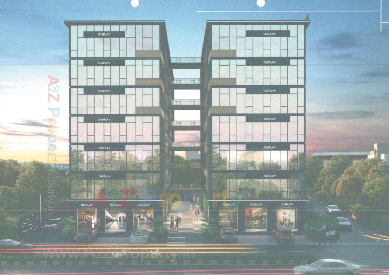 3D Elevation of real estate project Aadinath Arcade located at Adajan, Surat, Gujarat