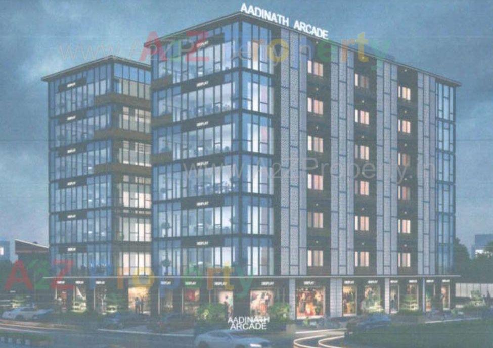 3D Elevation of real estate project Aadinath Arcade located at Adajan, Surat, Gujarat