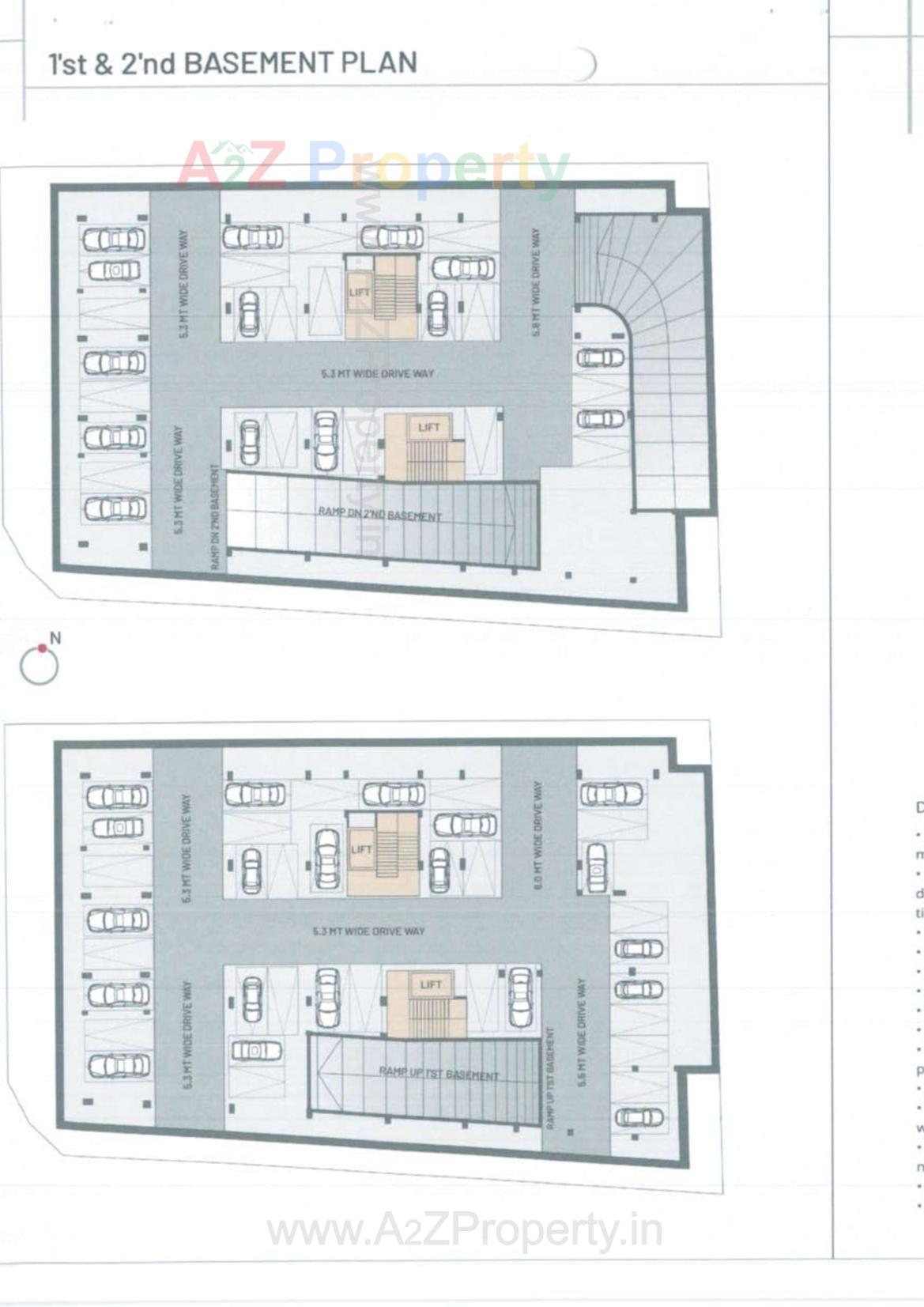 Layout of real estate project Aadinath Arcade located at Adajan, Surat, Gujarat
