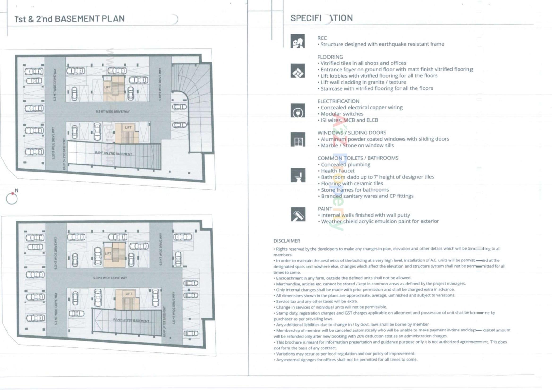Layout of real estate project Aadinath Arcade located at Adajan, Surat, Gujarat