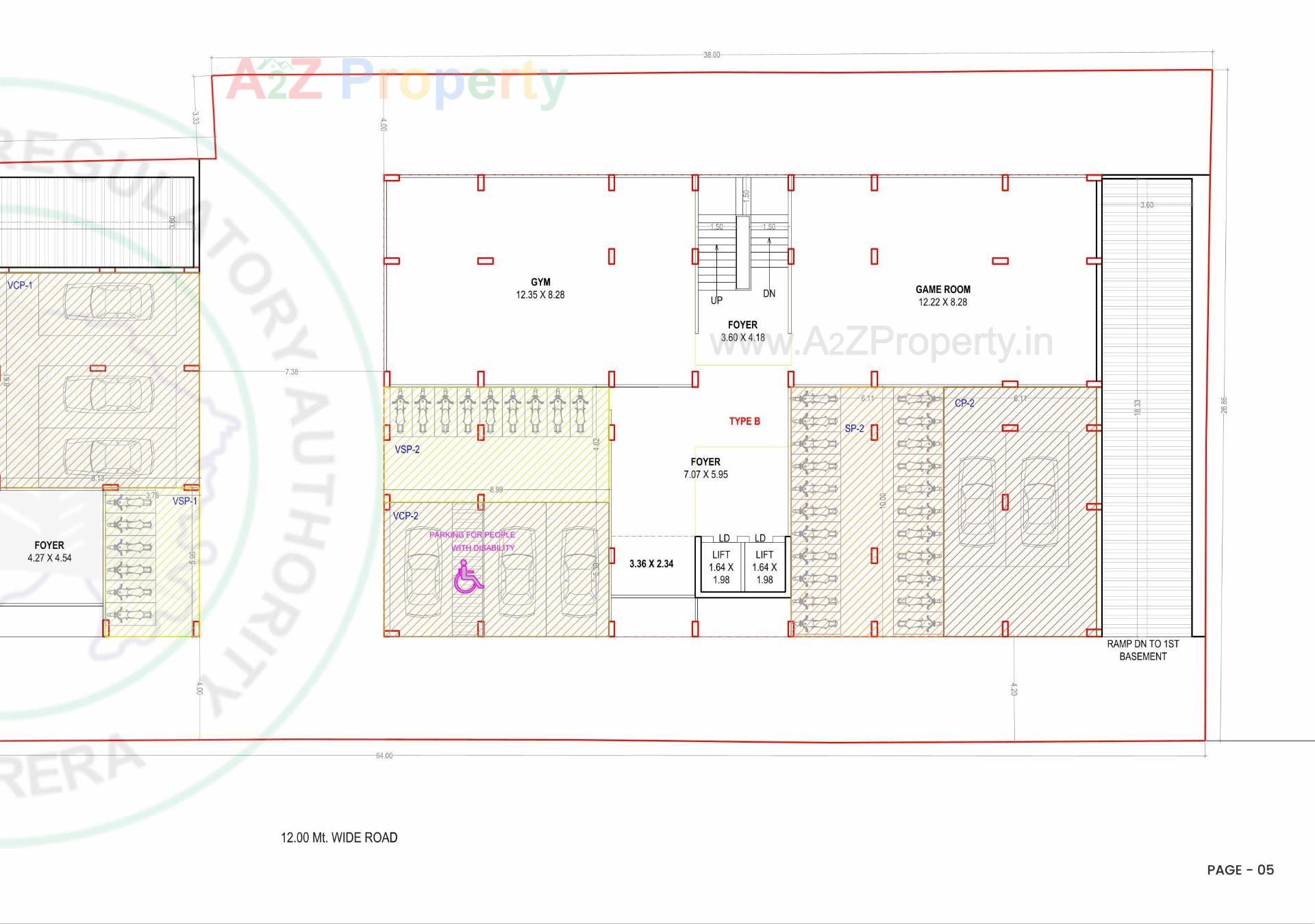 Layout of real estate project Aagam City Life located at Umra, Surat, Gujarat