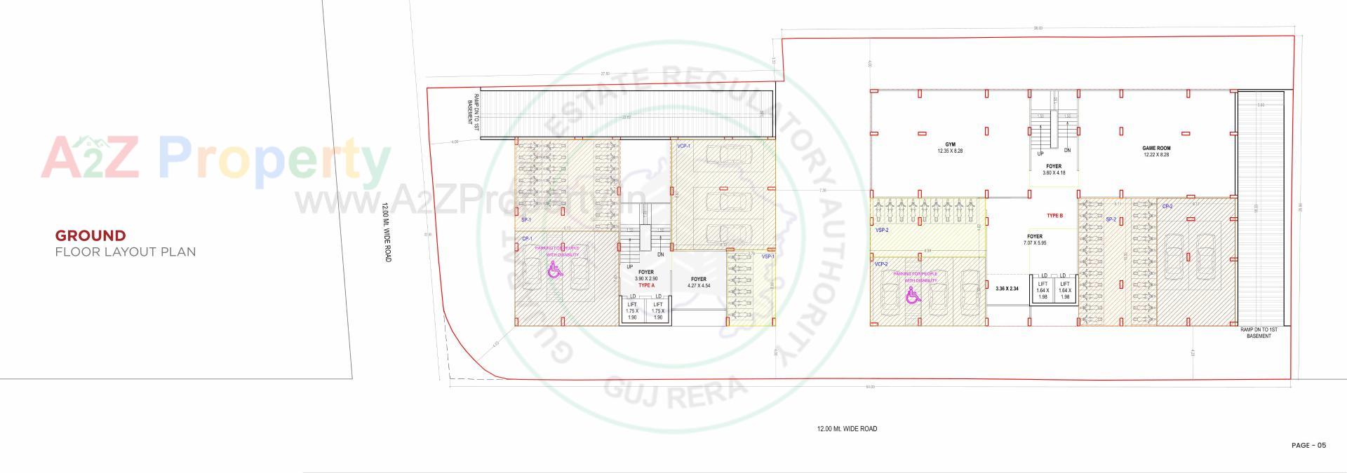 Layout of real estate project Aagam City Life located at Umra, Surat, Gujarat