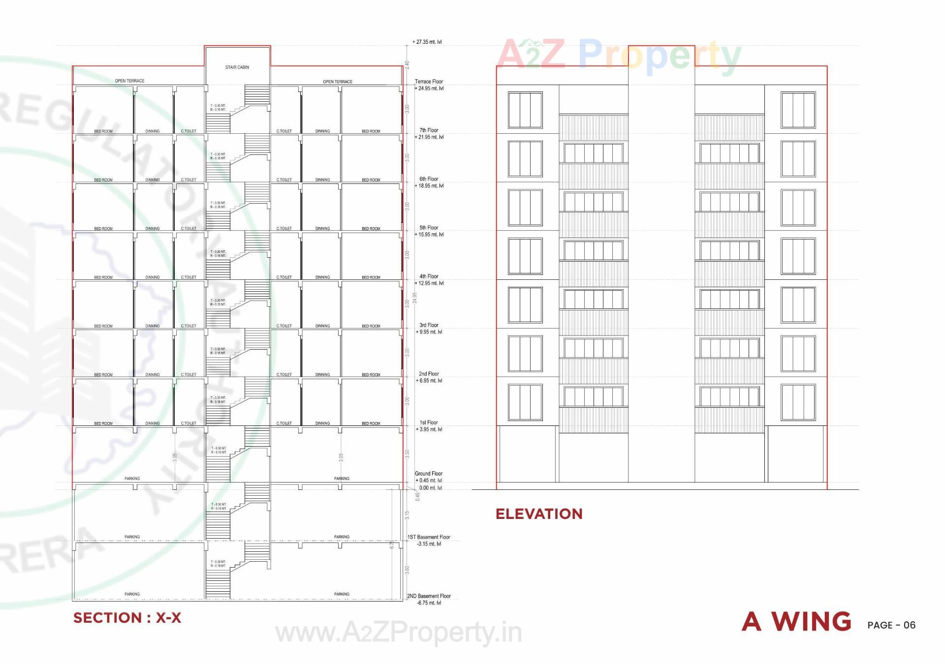 Layout of real estate project Aagam City Life located at Umra, Surat, Gujarat