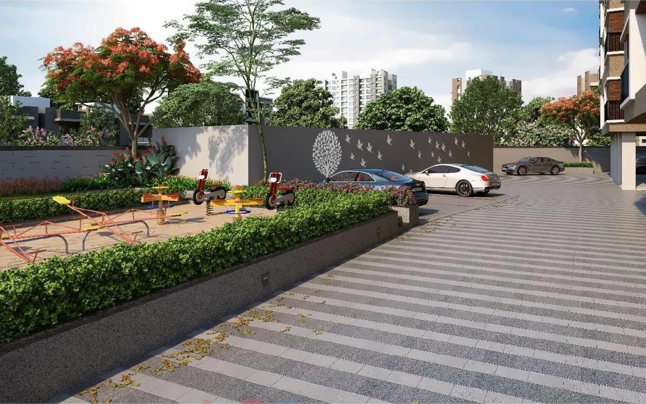 3D Elevation of real estate project Aagam Prestige located at Magdalla, Surat, Gujarat