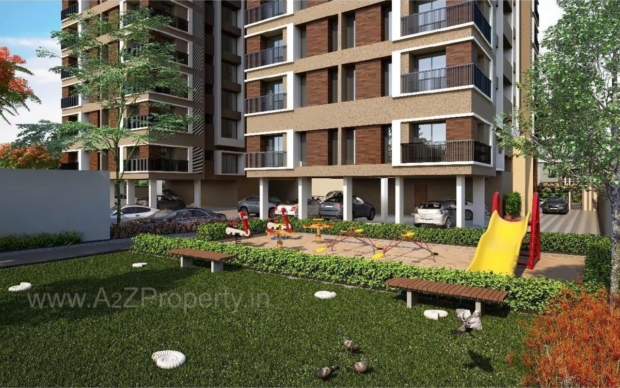 3D Elevation of real estate project Aagam Prestige located at Magdalla, Surat, Gujarat