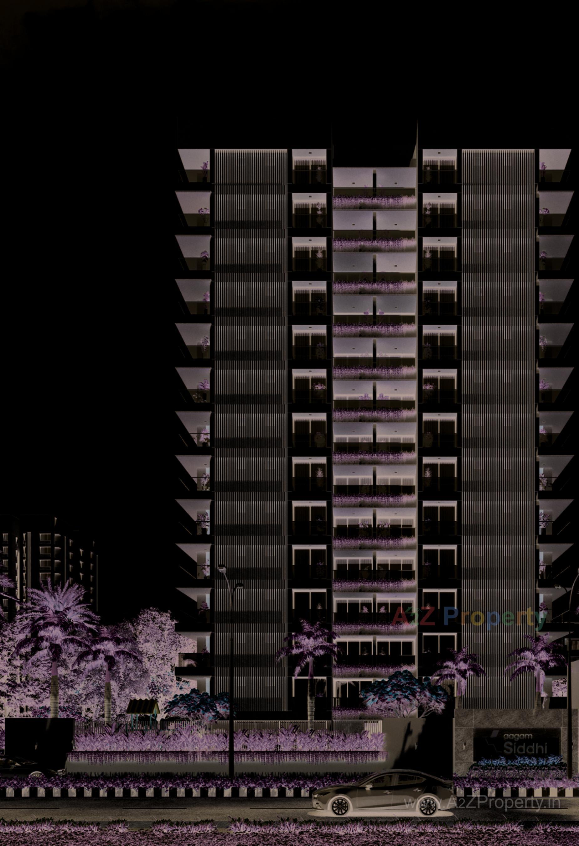 3D Elevation of real estate project Aagam Siddhi located at –vesu, Surat, Gujarat