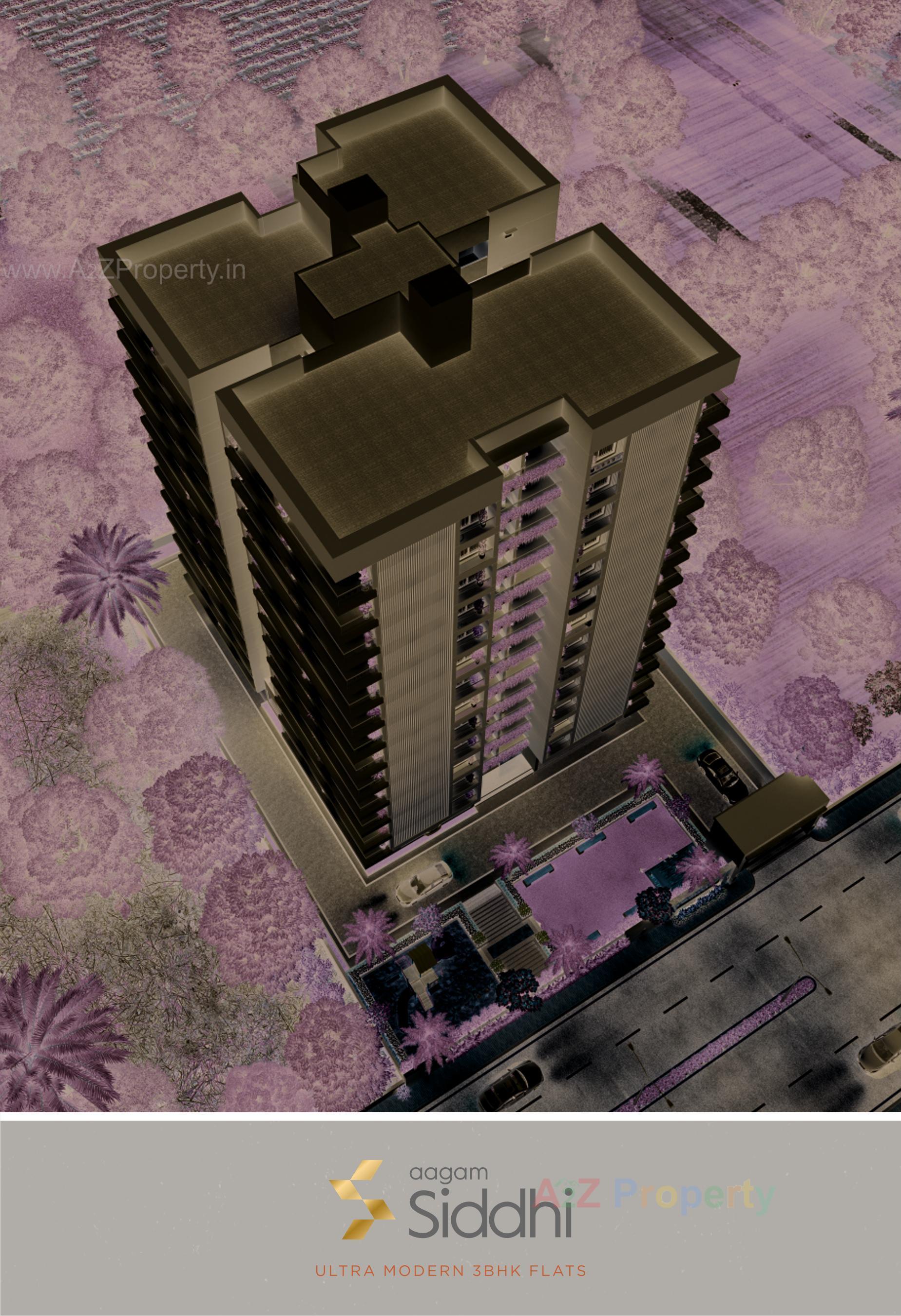 3D Elevation of real estate project Aagam Siddhi located at –vesu, Surat, Gujarat