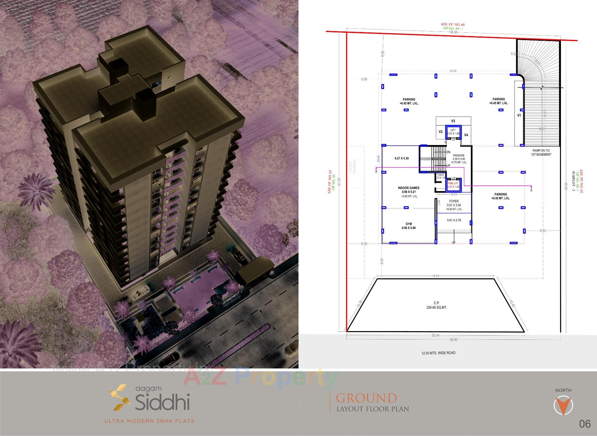 Layout of real estate project Aagam Siddhi located at –vesu, Surat, Gujarat