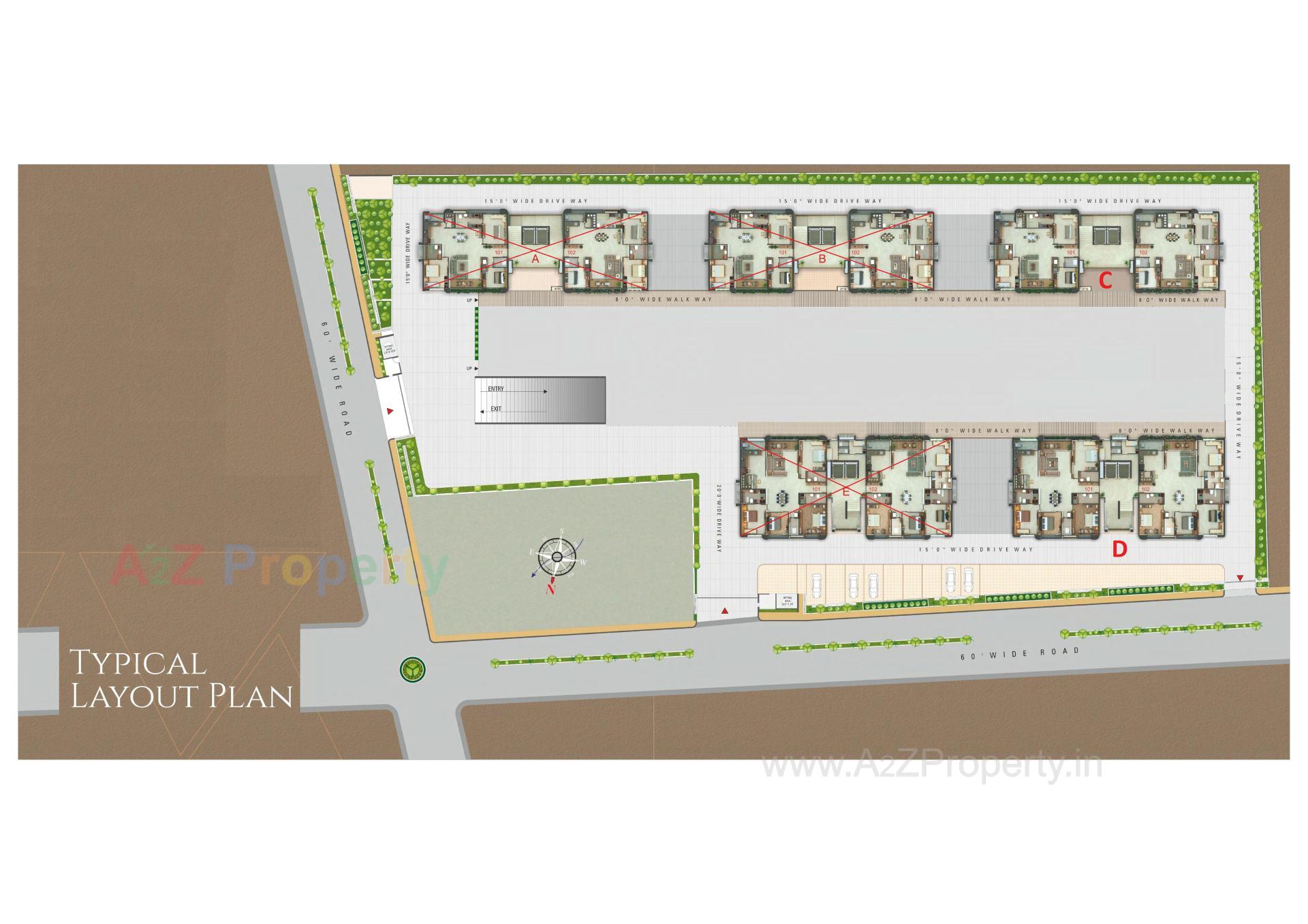 Layout of real estate project Aarambh located at Surat, Surat, Gujarat