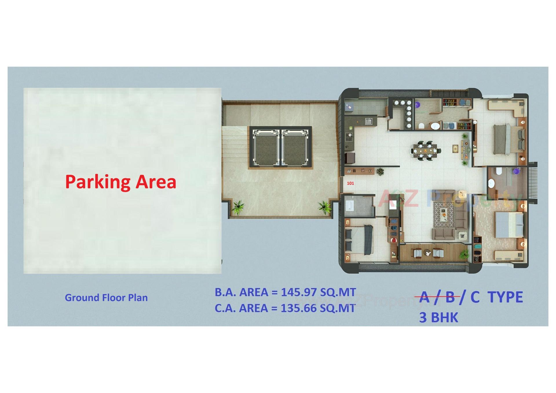 Layout of real estate project Aarambh located at Surat, Surat, Gujarat