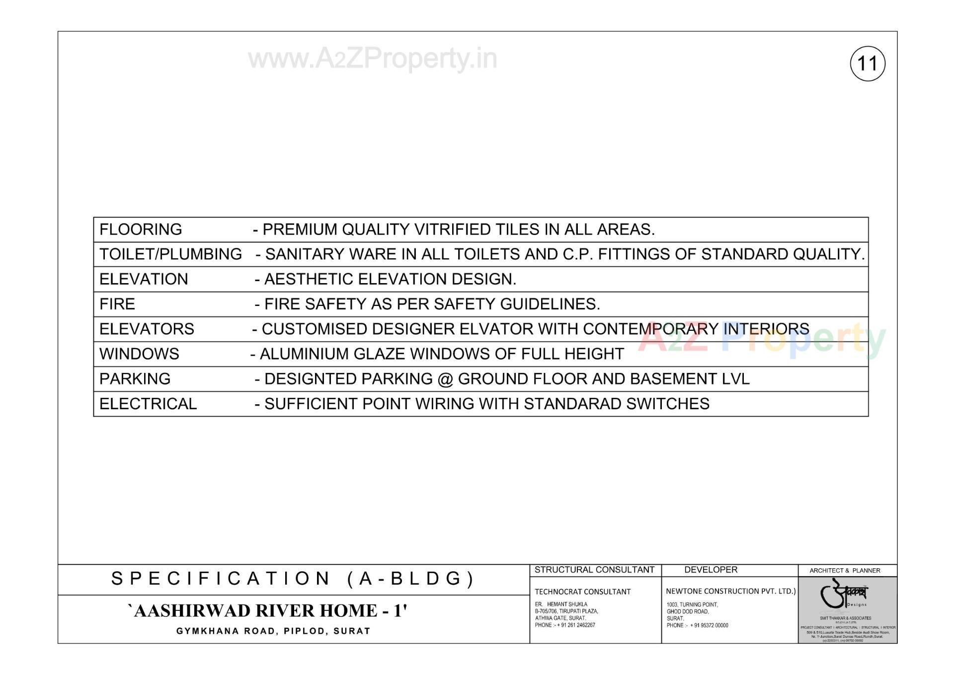  of real estate project Aashirwad River Home located at Piplod, Surat, Gujarat