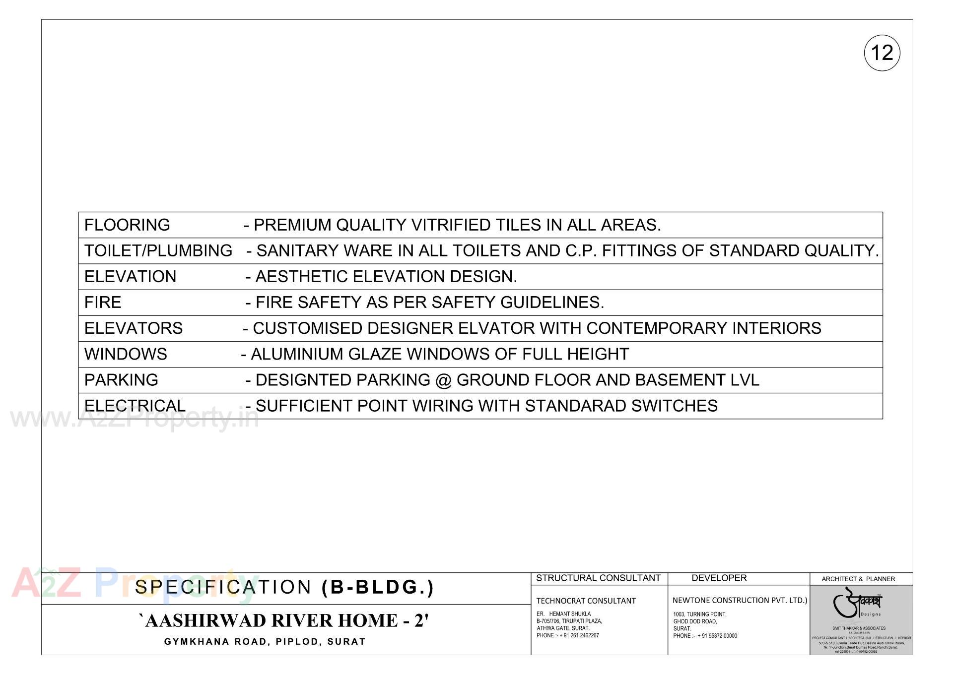  of real estate project Aashirwad River Home located at Surat, Surat, Gujarat