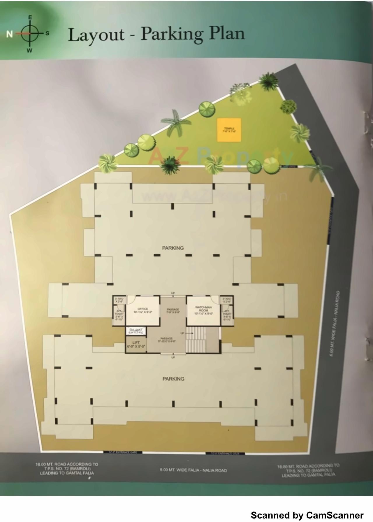 Layout of real estate project Aaviskaar Enclave located at Bamroli, Surat, Gujarat