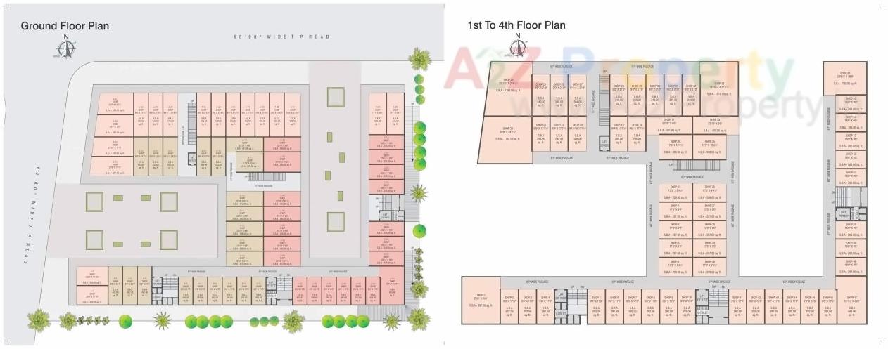 Layout of real estate project Abhishek Arcade located at Puna, Surat, Gujarat
