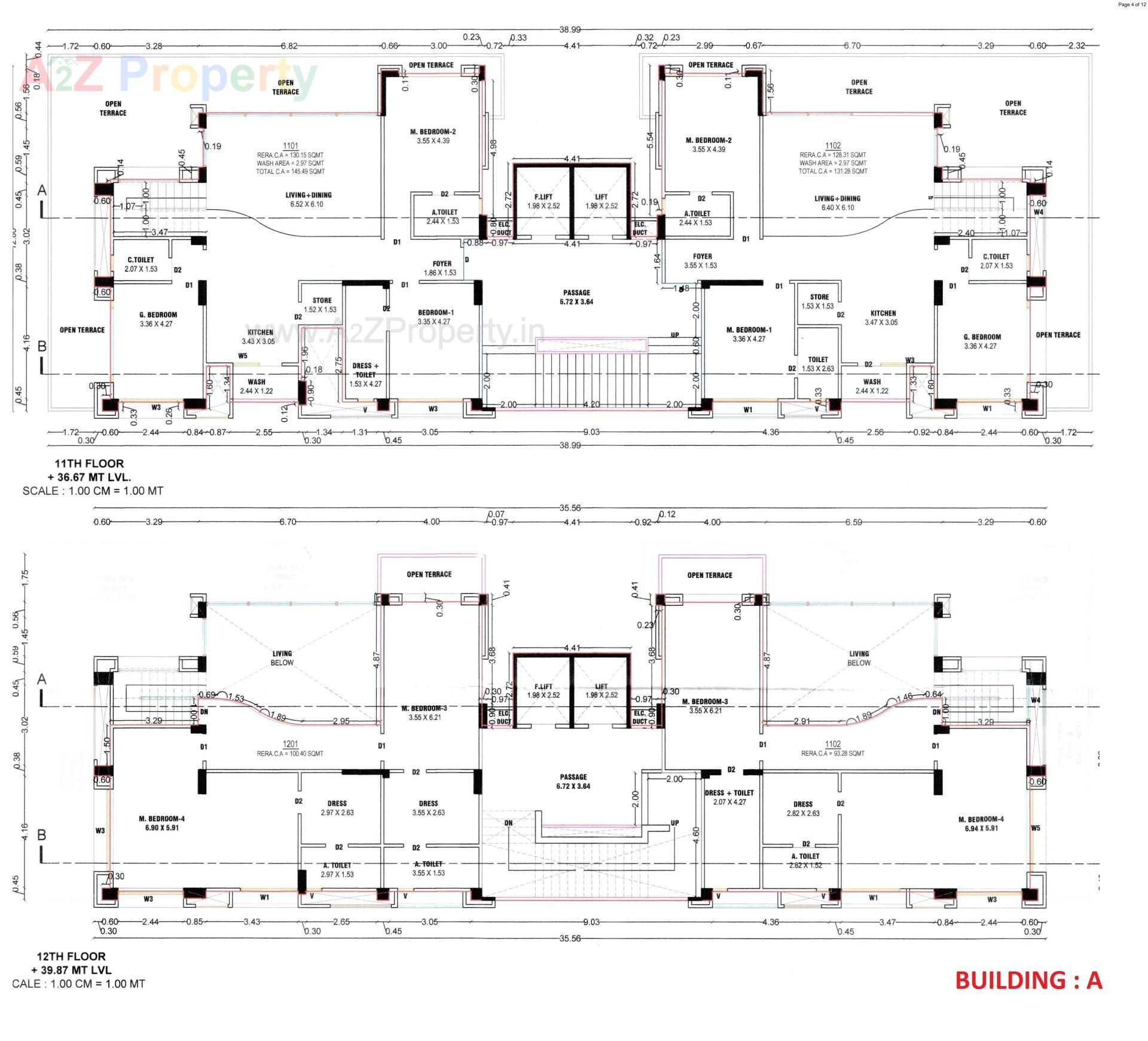 Layout of real estate project Acacia located at Dumas, Surat, Gujarat