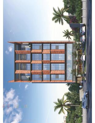 Elevation of real estate project Aerobiz Connect located at Gaviyar, Surat, Gujarat