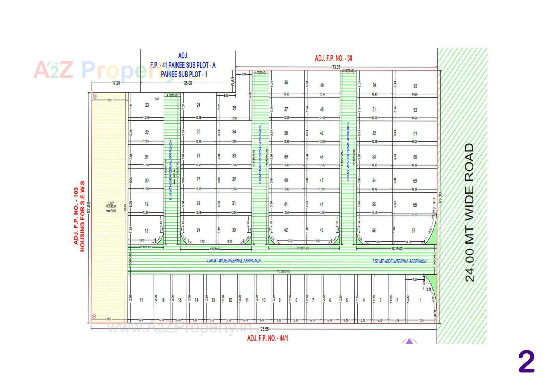 Layout of real estate project Akshar Villa located at Jahangirpura, Surat, Gujarat