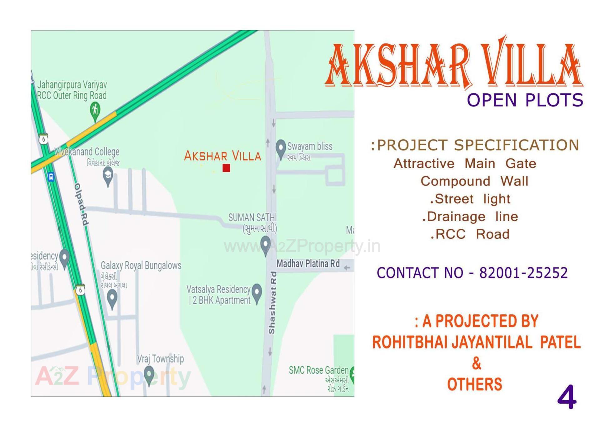  of real estate project Akshar Villa located at Jahangirpura, Surat, Gujarat