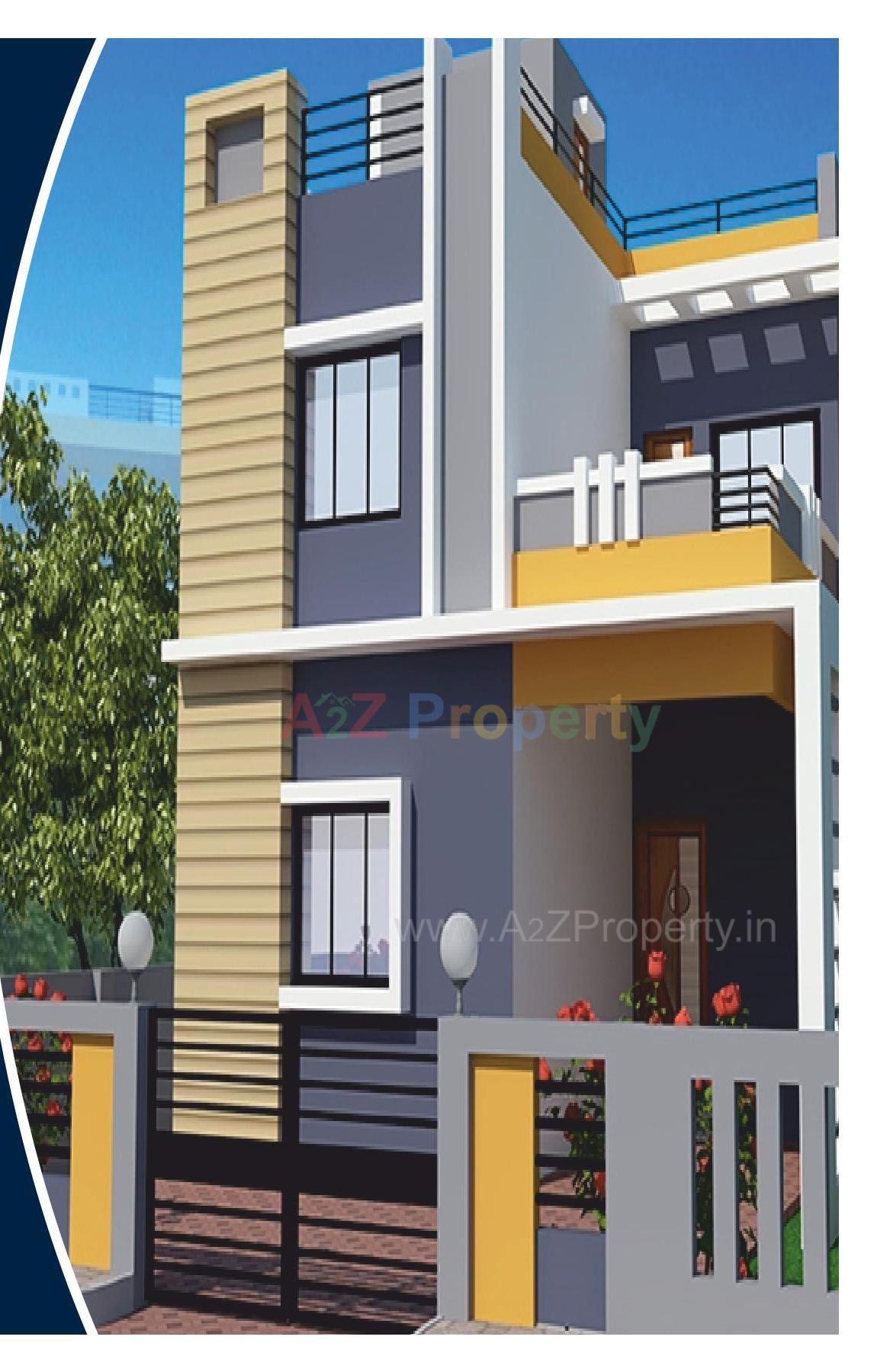 3D Elevation of real estate project Ambica Bunglows located at Vav, Surat, Gujarat