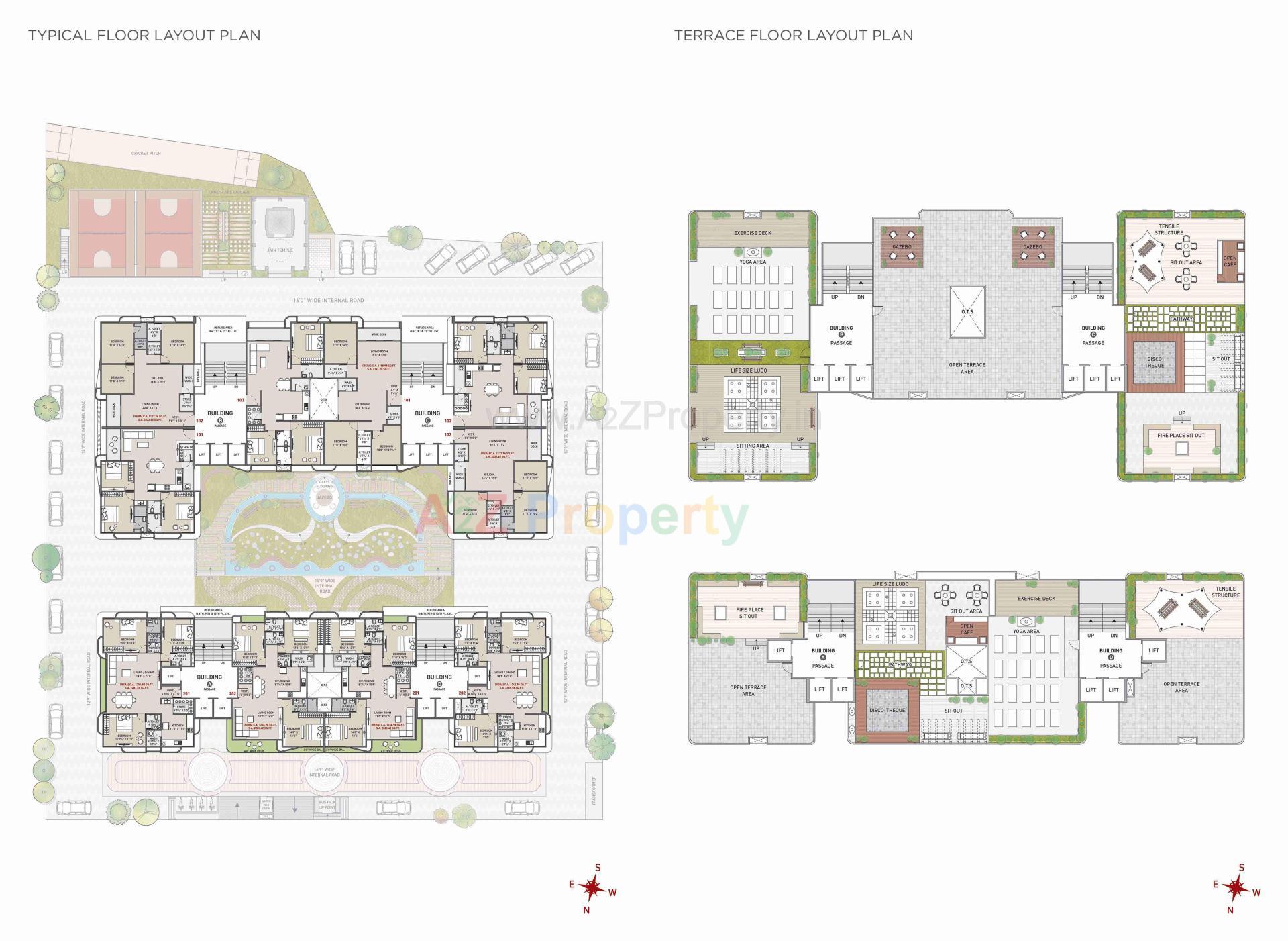 Layout of real estate project Amora located at Vesu, Surat, Gujarat