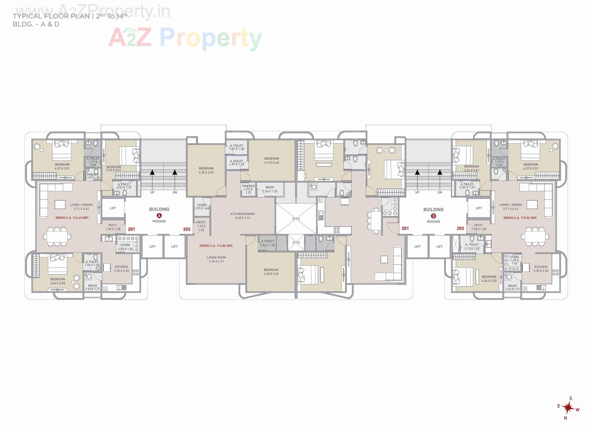 Layout of real estate project Amora located at Vesu, Surat, Gujarat