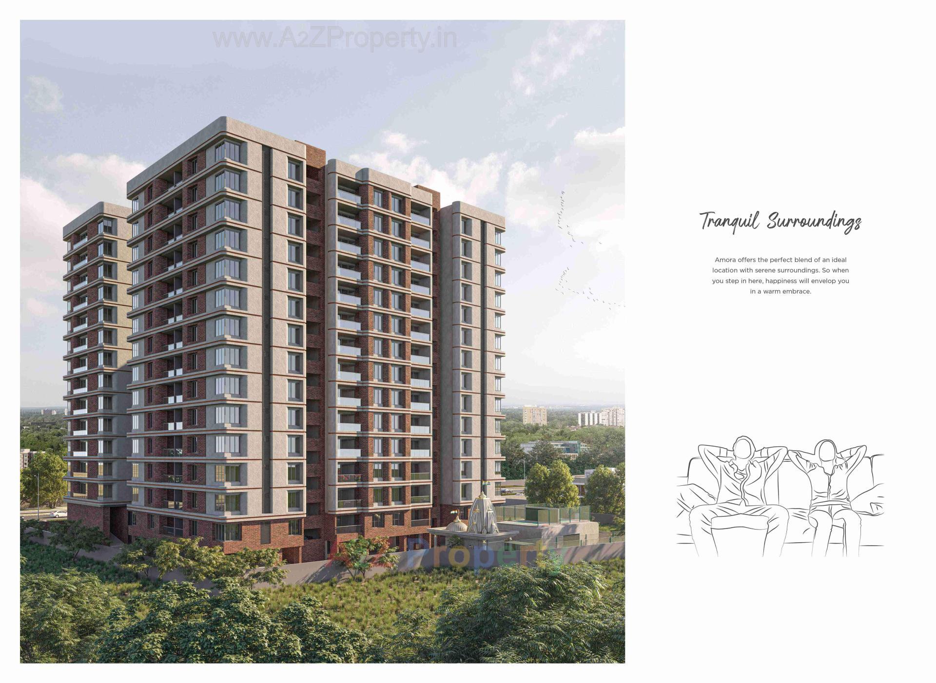 3D Elevation of real estate project Amora located at Vesu, Surat, Gujarat