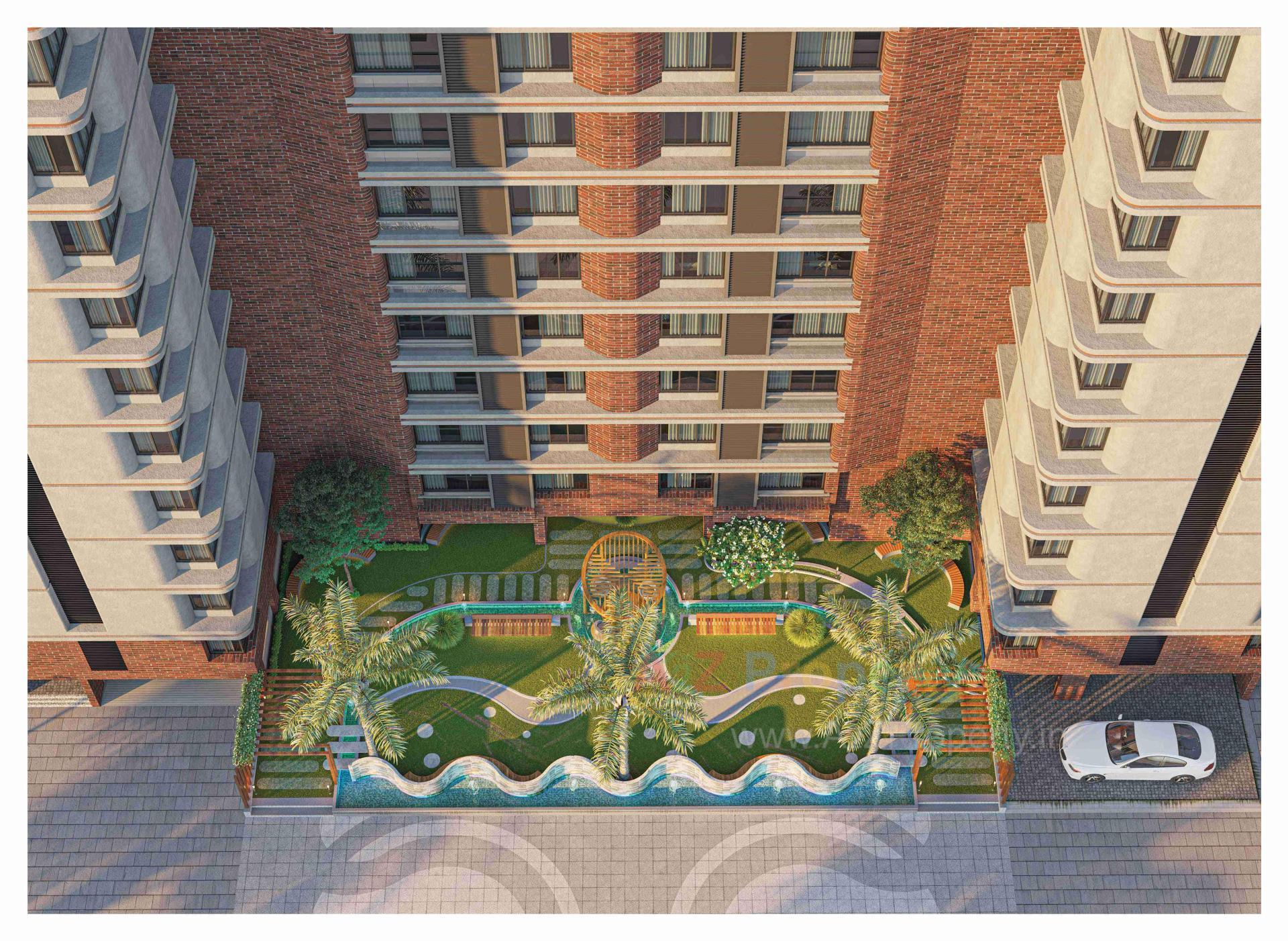 3D Elevation of real estate project Amora located at Vesu, Surat, Gujarat