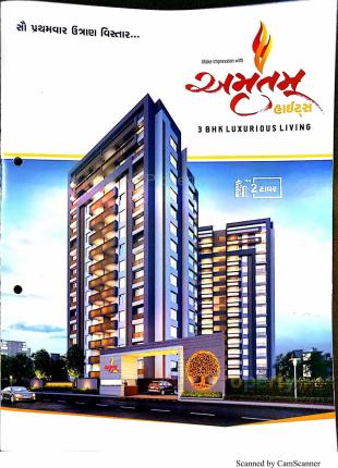Elevation of real estate project Amrutam Heights located at Utran, Surat, Gujarat