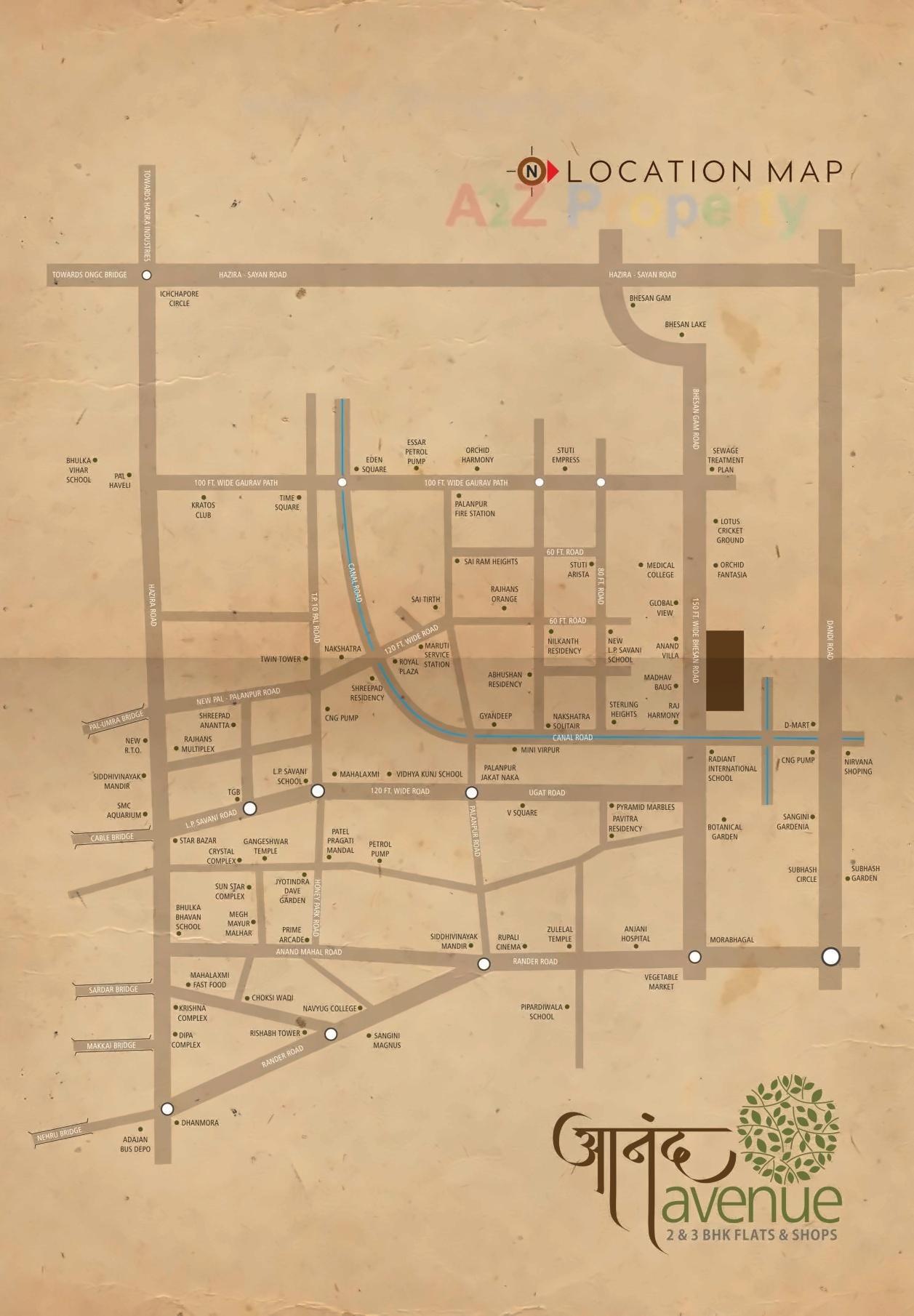  of real estate project Anand Avenue located at Jahangirabad, Surat, Gujarat