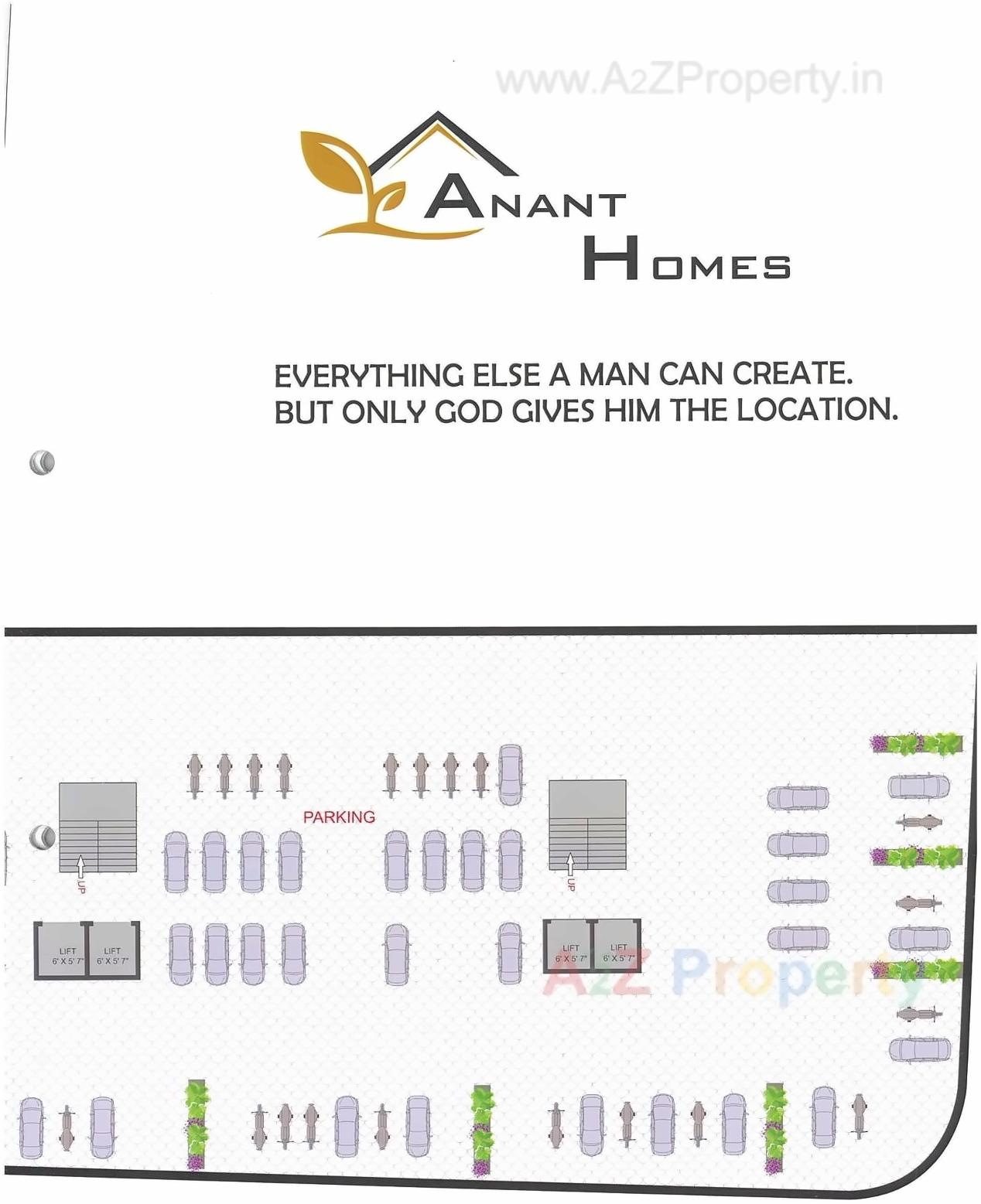 Layout of real estate project Anant Homes located at Utran, Surat, Gujarat
