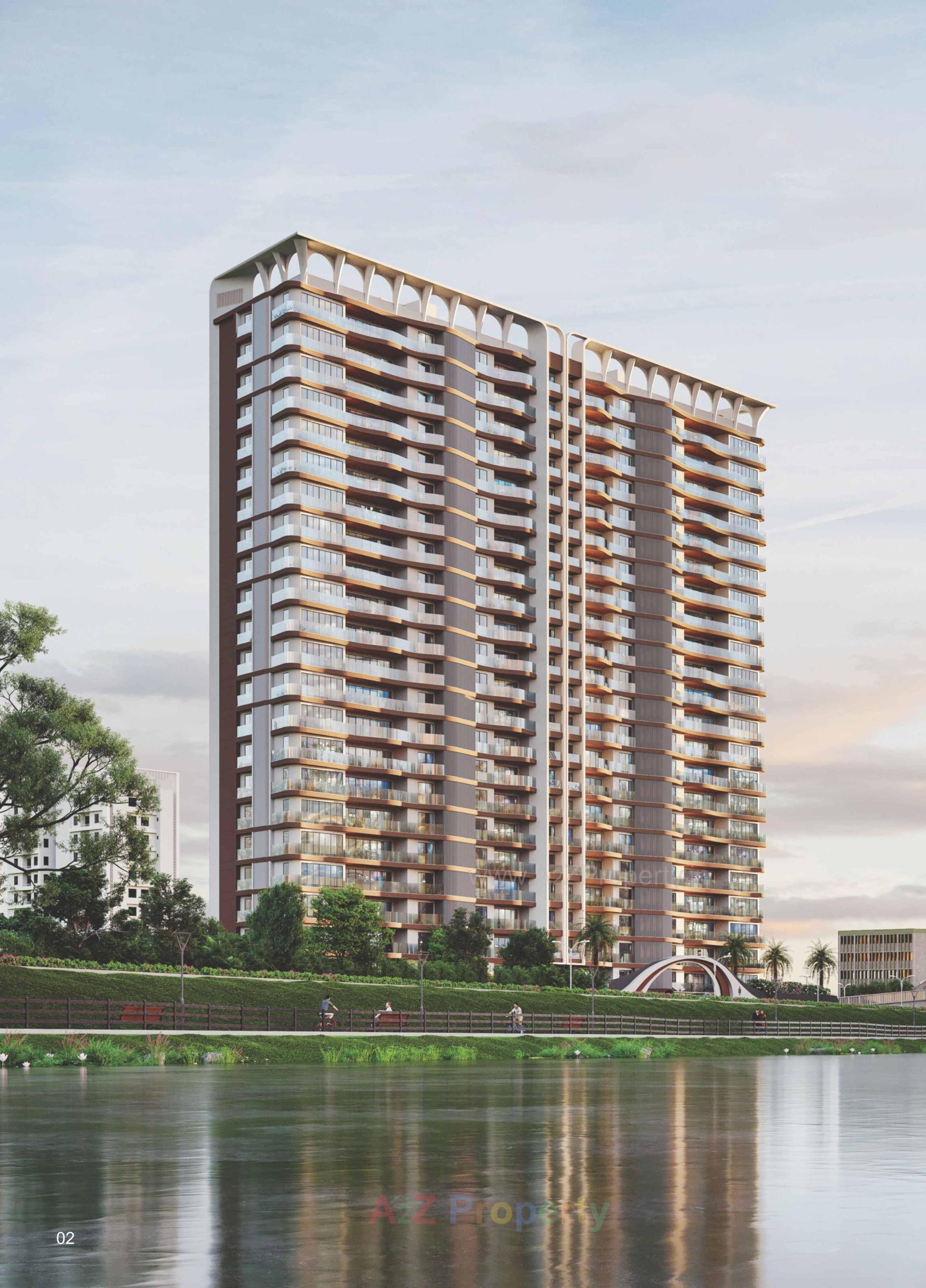 3D Elevation of real estate project Ananta Heights located at Mota, Surat, Gujarat