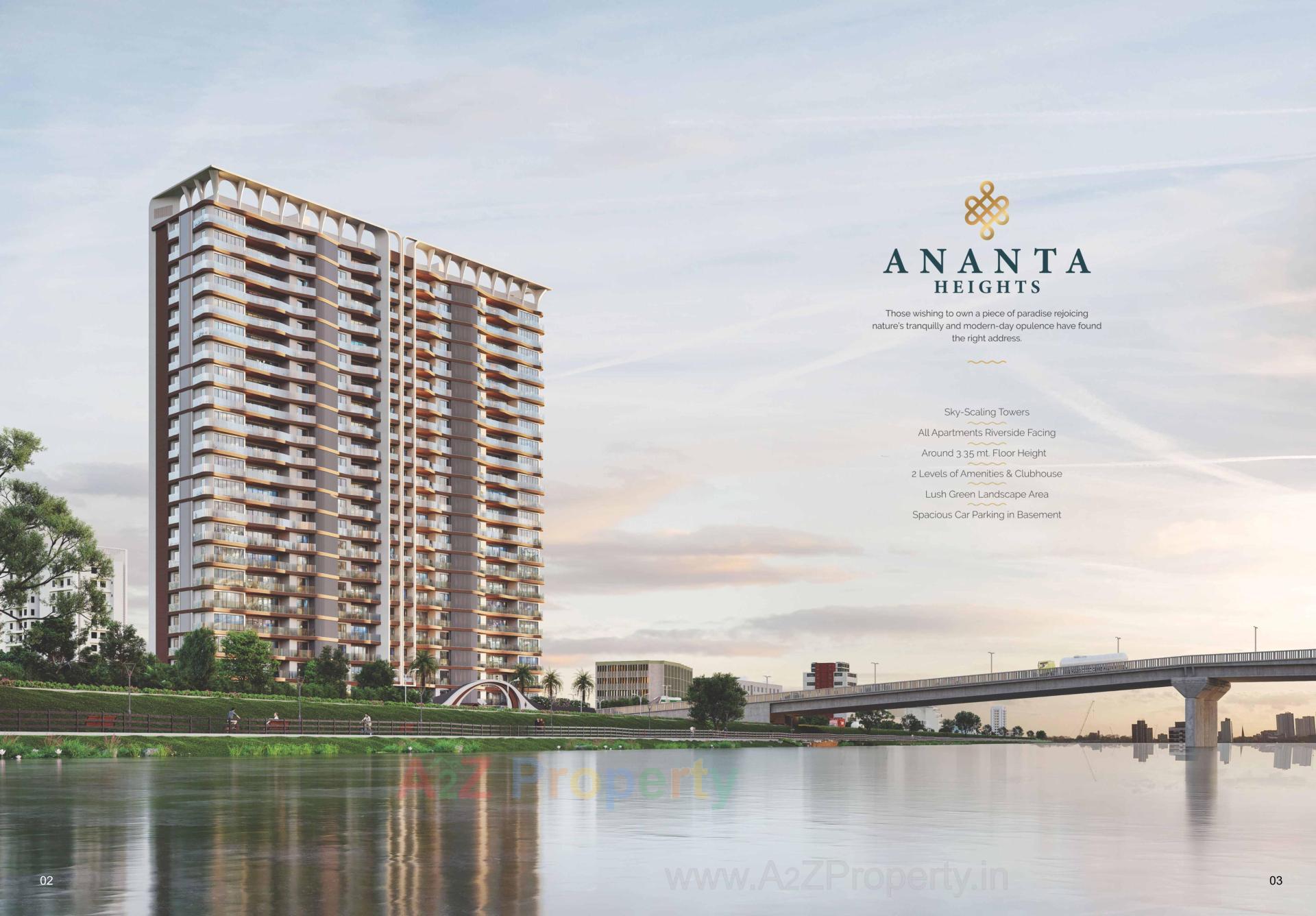 3D Elevation of real estate project Ananta Heights located at Mota, Surat, Gujarat