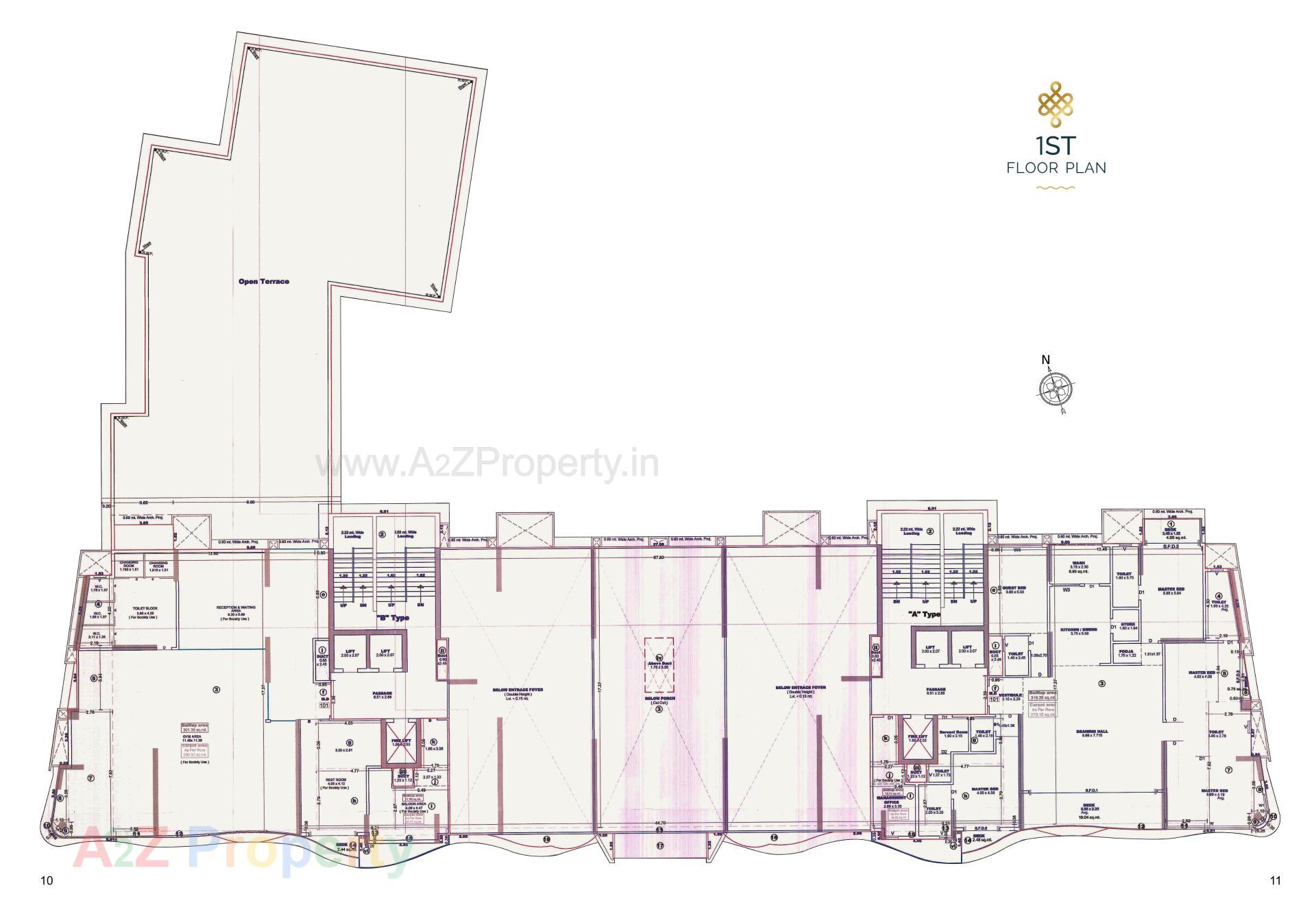 Layout of real estate project Ananta Heights located at Mota, Surat, Gujarat